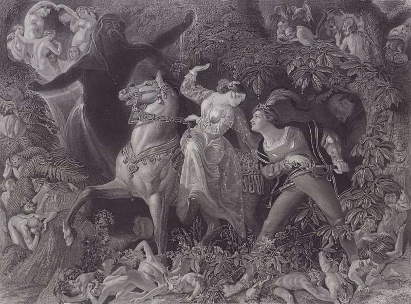 Undine (kaiverrus) tekijältä Daniel (after) Maclise