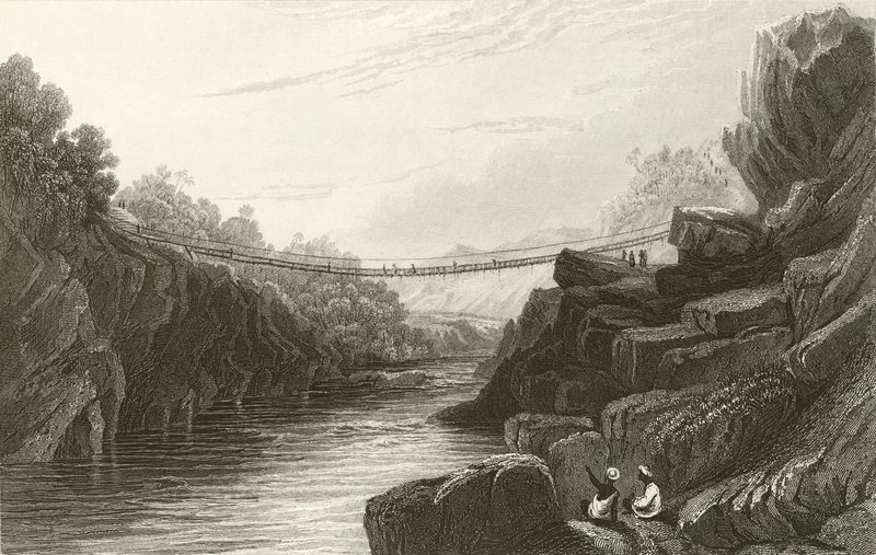 Ruohoköysisilta Tereessä, Gurwallissa tekijältä David Cox