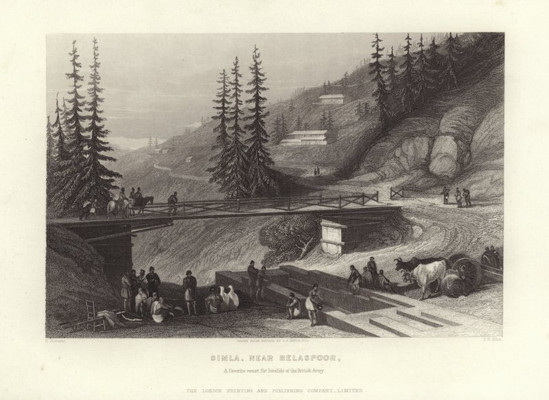 Simla, lähellä Belaspooria tekijältä David Roberts
