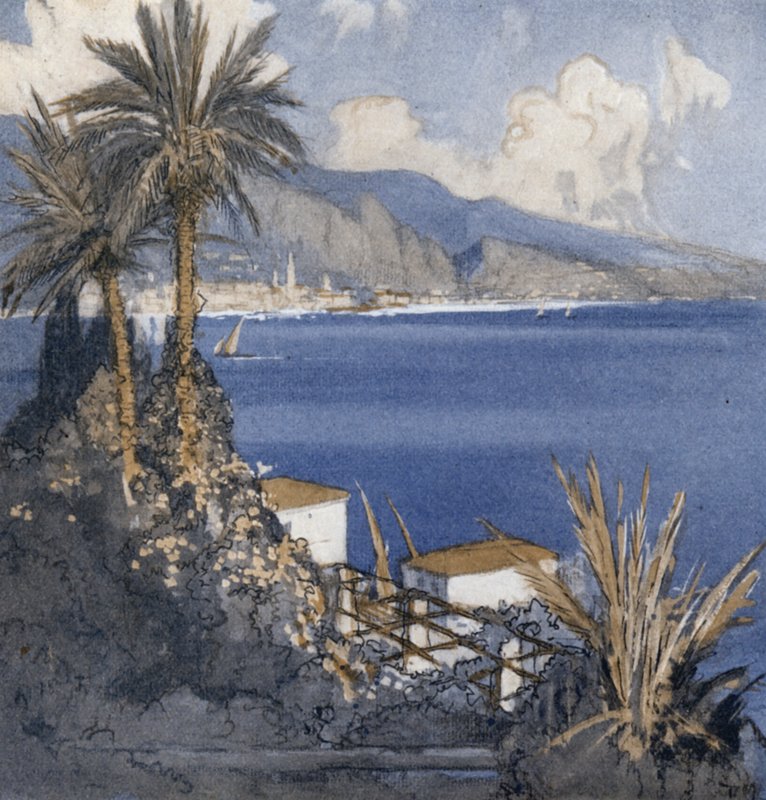 Ranskan Riviera (väri litho) tekijältä Donald (after) Maxwell