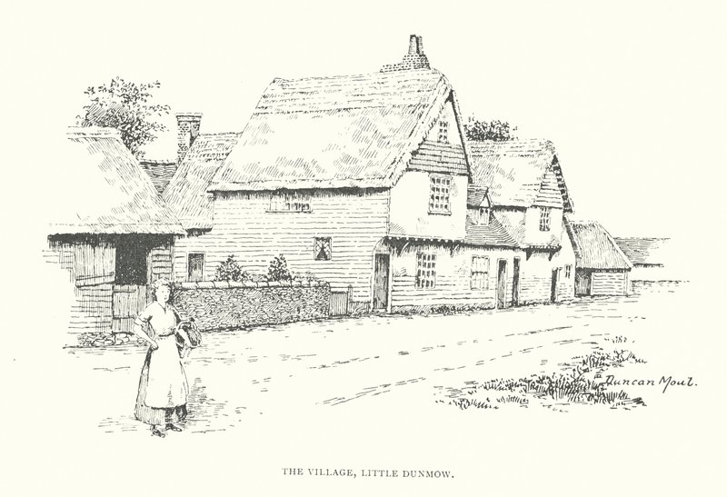 The Village, Little Dunmow (litografia) tekijältä Duncan Moul