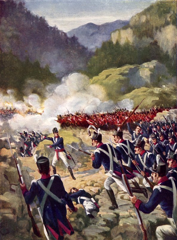 Busacon taistelu, 1810 tekijältä E. A. Dyer