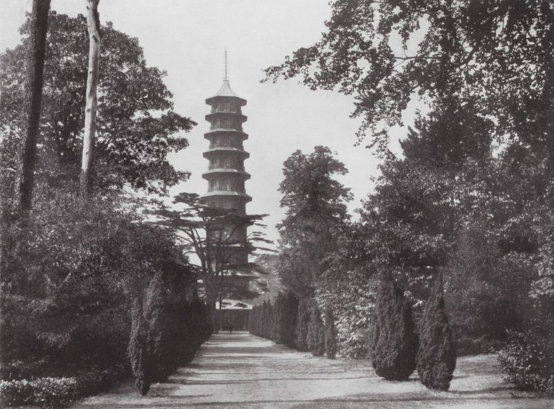 Kew Gardens, noin 1900 (s/w valokuva). tekijältä E. J. Wallis