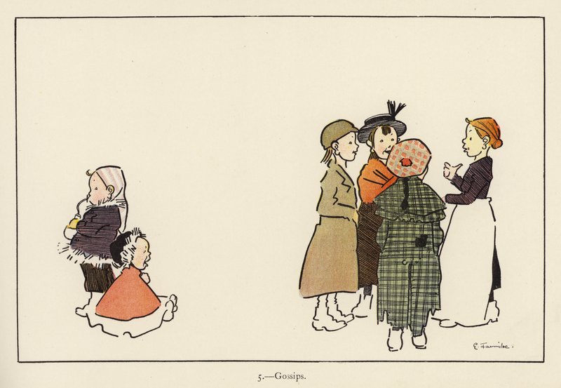 Juorut (väri litho) tekijältä Edith Farmiloe
