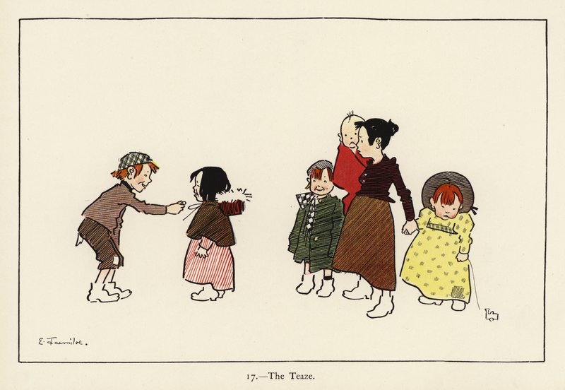 The Teaze (väri litho) tekijältä Edith Farmiloe