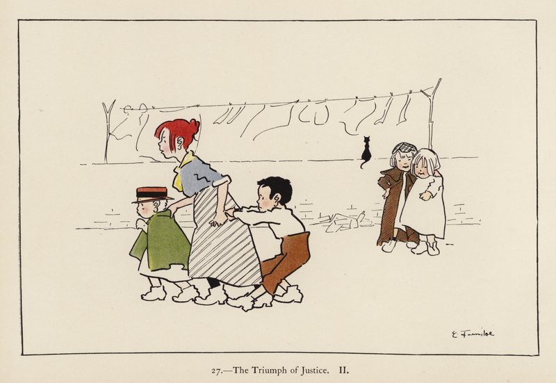 Oikeuden voitto II (väri litho) tekijältä Edith Farmiloe