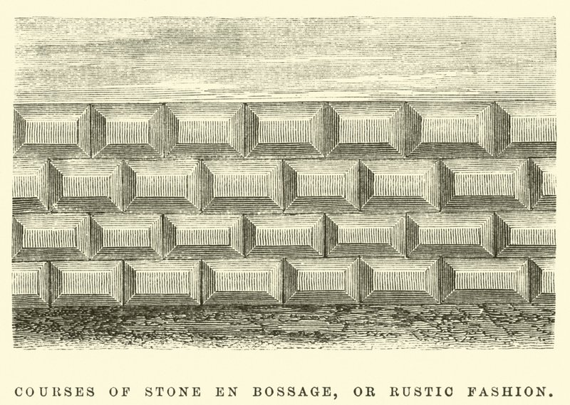 Courses of Stone en Bossage, tai maalaismainen muoti tekijältä Edouard Riou