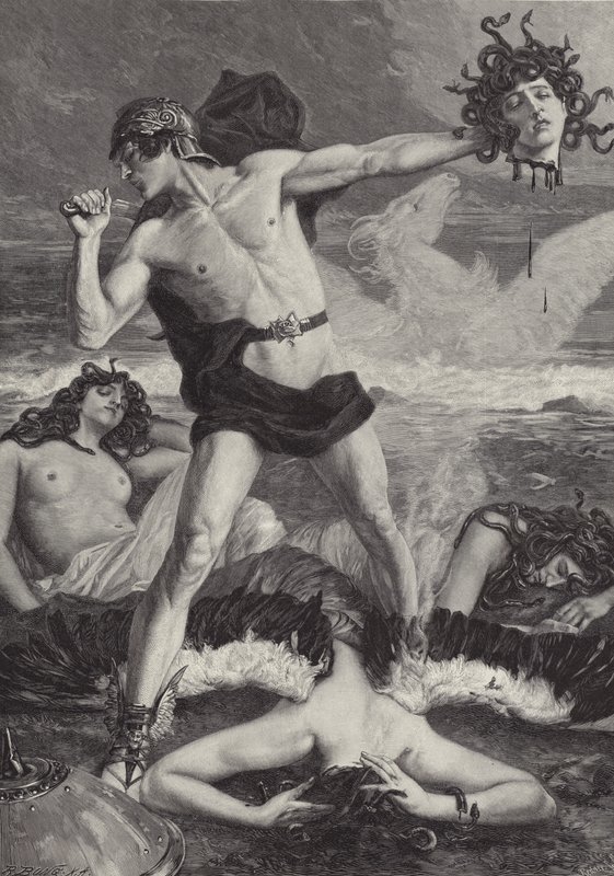 Perseus Schlagt der Medusa das Haupt auf tekijältä Eduard Kaempffer