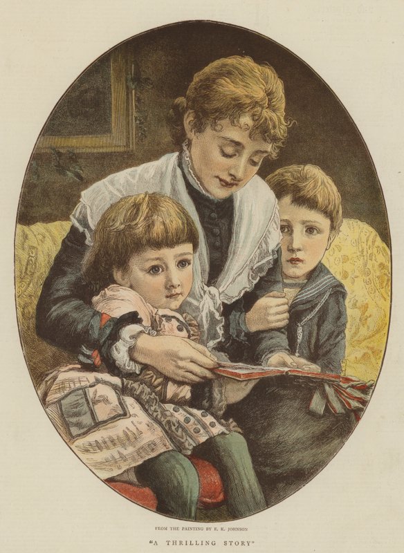 Jännittävä tarina (chromolitho) tekijältä Edward Killingworth Johnson