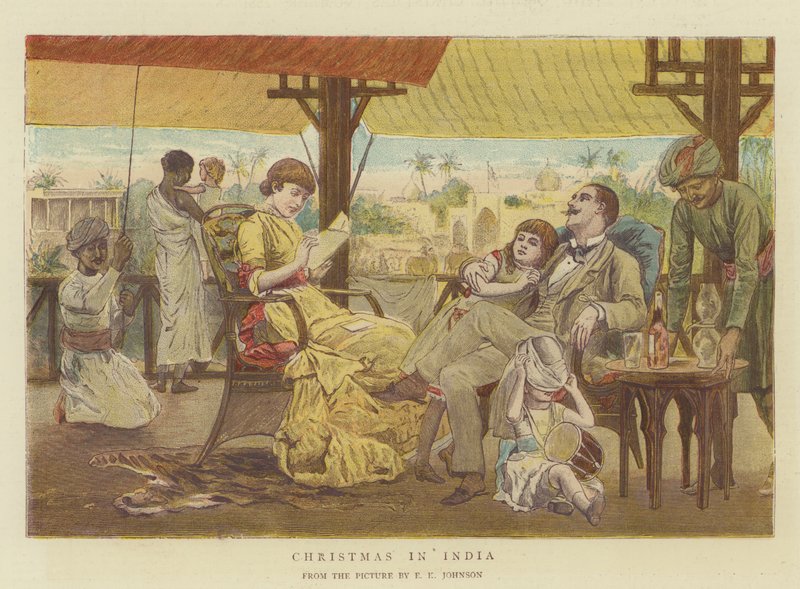 Joulu Intiassa (chromolitho) tekijältä Edward Killingworth Johnson