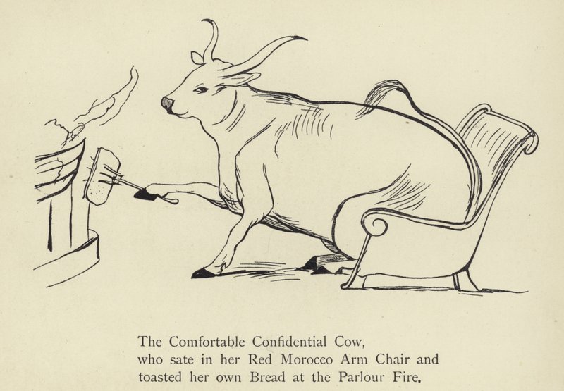 Mukava luottamuksellinen lehmä tekijältä Edward Lear