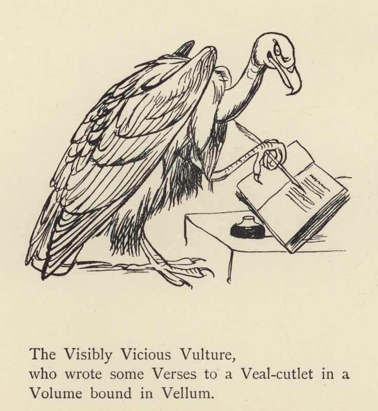 Näkyvästi kiero korppikotka tekijältä Edward Lear