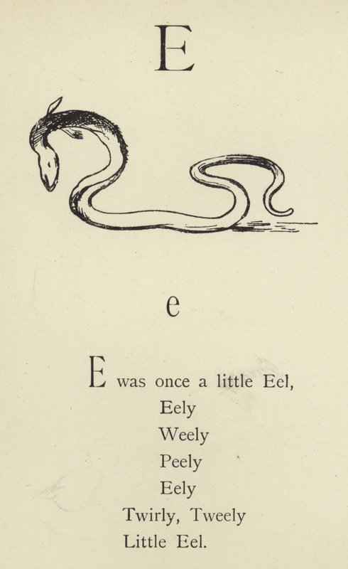 Kirjain E tekijältä Edward Lear