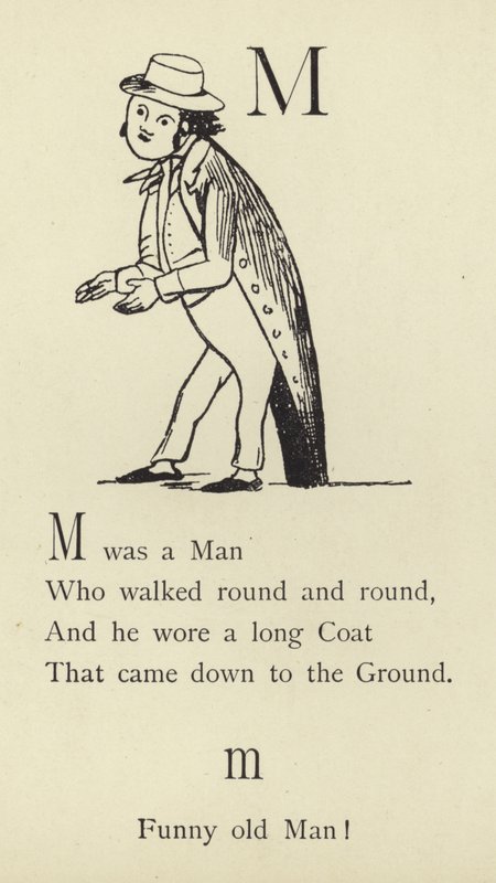 M-kirjain tekijältä Edward Lear