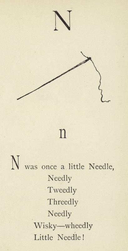 Kirjain N tekijältä Edward Lear
