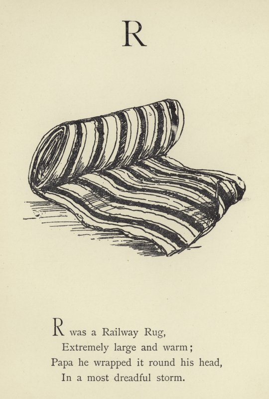 Kirjain R tekijältä Edward Lear