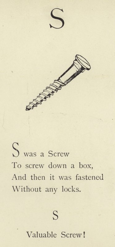 S-kirjain tekijältä Edward Lear