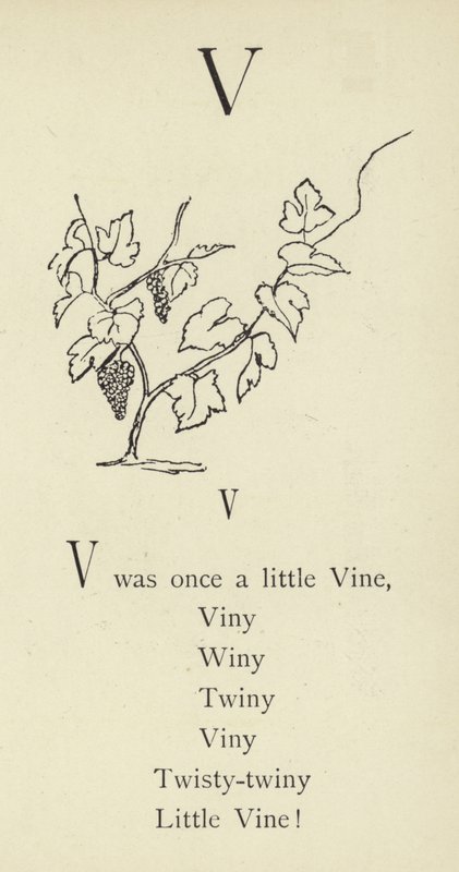 V-kirjain tekijältä Edward Lear