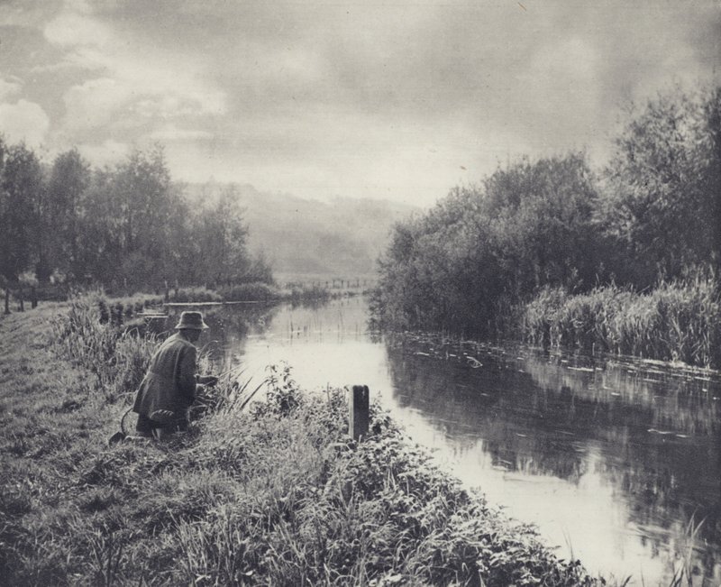 Kennet Ramsburyn alapuolella (s/w-kuva) tekijältä Edward Alfred Barton