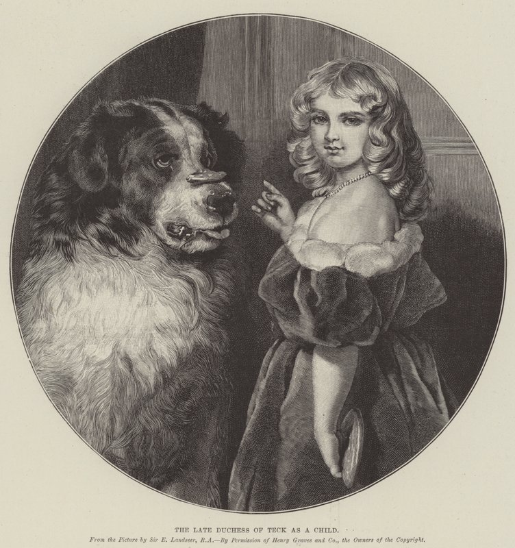 Edesmennyt Teckin herttuatar lapsena tekijältä Edwin Landseer