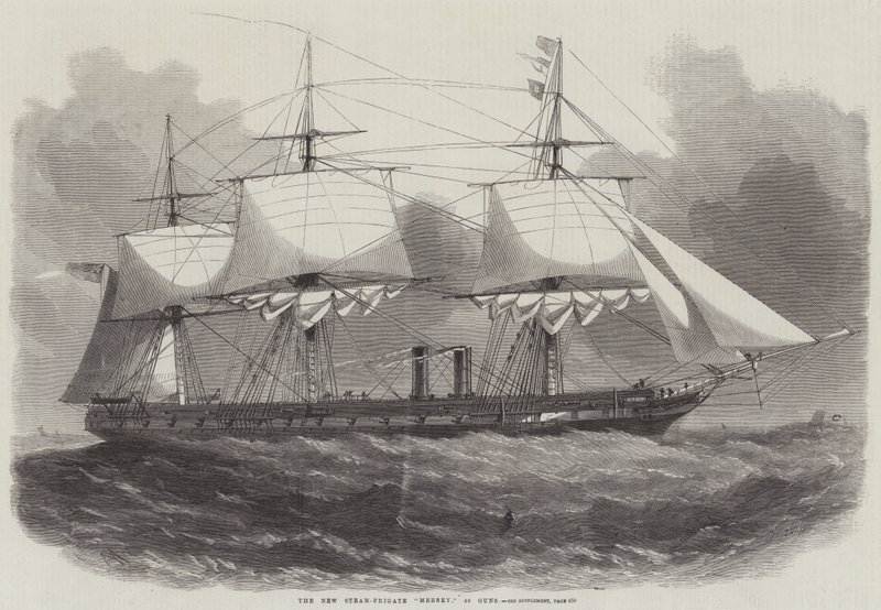 Uusi Steam-Frigate Mersey, 40 tykkiä tekijältä Edwin Weedon
