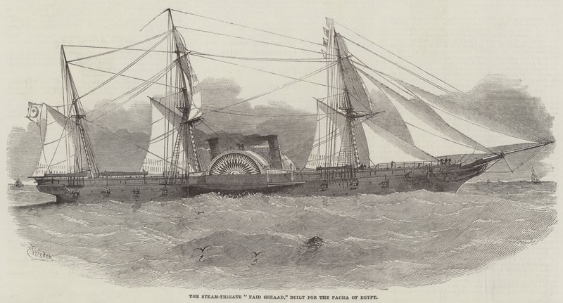 Steam-Frigate Faid Gihaad, rakennettu Egyptin Pachaa varten tekijältä Edwin Weedon