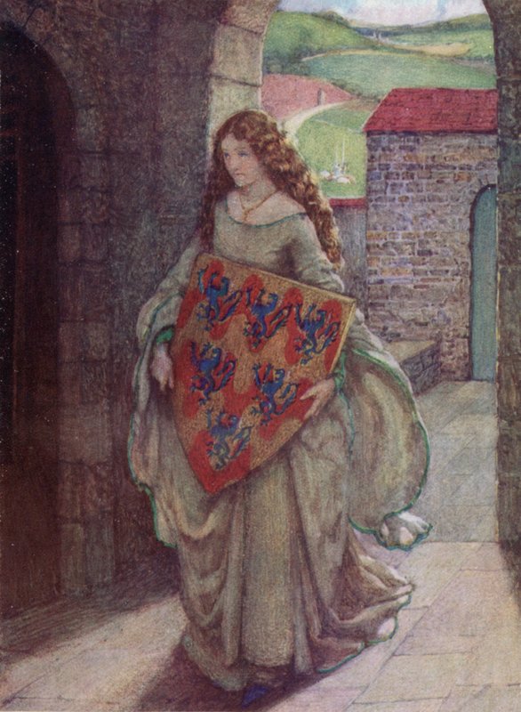 Elaine (väri litho) tekijältä Eleanor Fortescue Brickdale