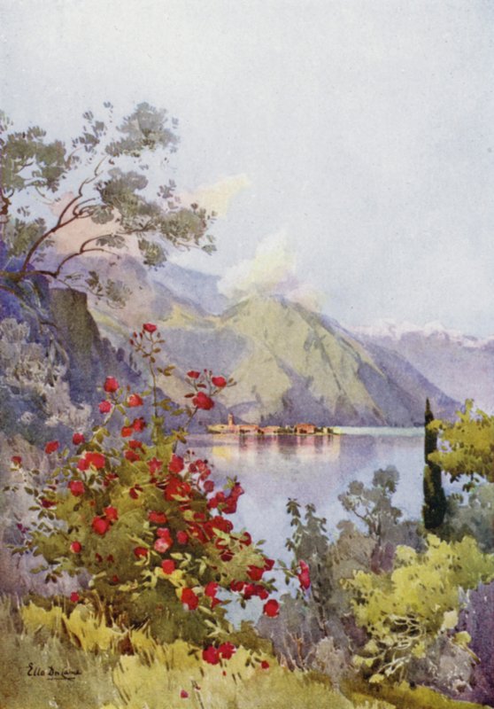 Menaggio, Comojärvi (väri litho) tekijältä Ella Du Cane