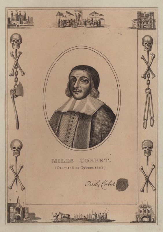 Miles Corbet, teloitettu Tyburnissa, 1662 tekijältä English School