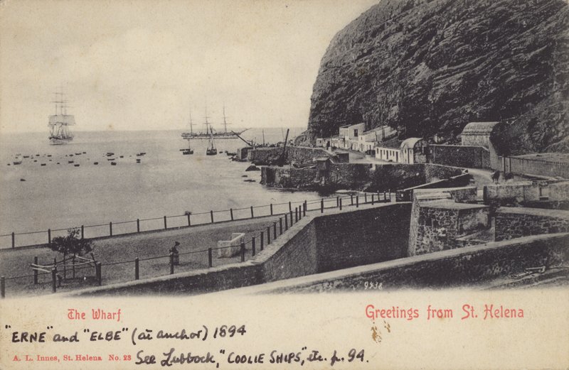 Coolie-laivat Erne ja Elbe, St Helena tekijältä English Photographer