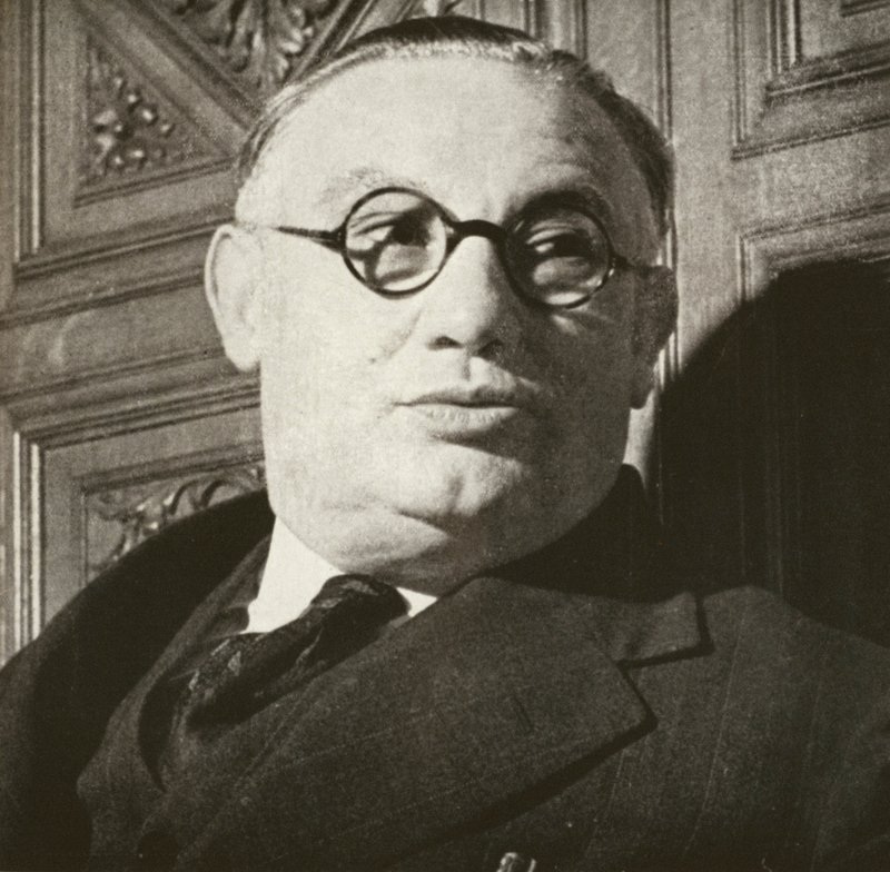 Ernest Bevin, muotokuva, noin 1940 (s/w-kuva). tekijältä English Photographer