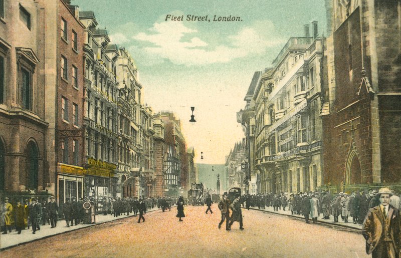 Fleet Street, Lontoo (värillinen kuva) tekijältä English Photographer