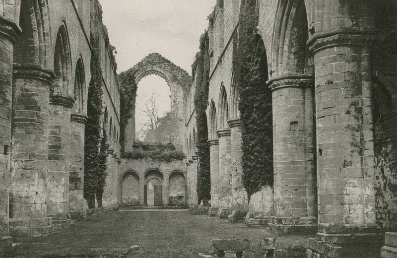 Fountains Abbey, Nave, Looking West tekijältä English Photographer