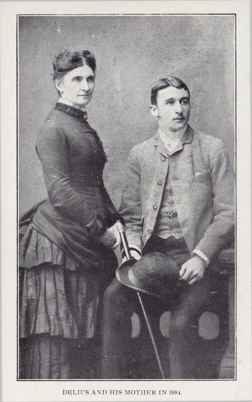 Frederick Delius ja hänen äitinsä vuonna 1884 tekijältä English Photographer