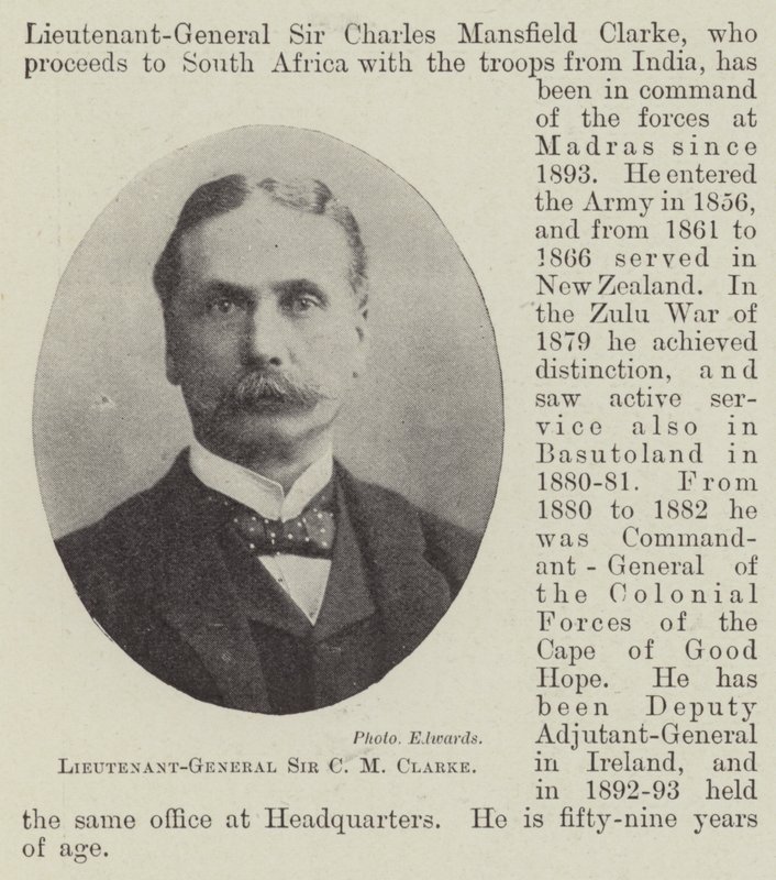 Kenraaliluutnantti Sir C M Clarke tekijältä English Photographer