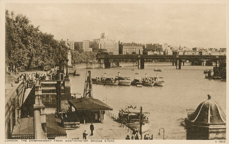 Embankment Westminster Bridge Stepsistä, Lontoo tekijältä English Photographer
