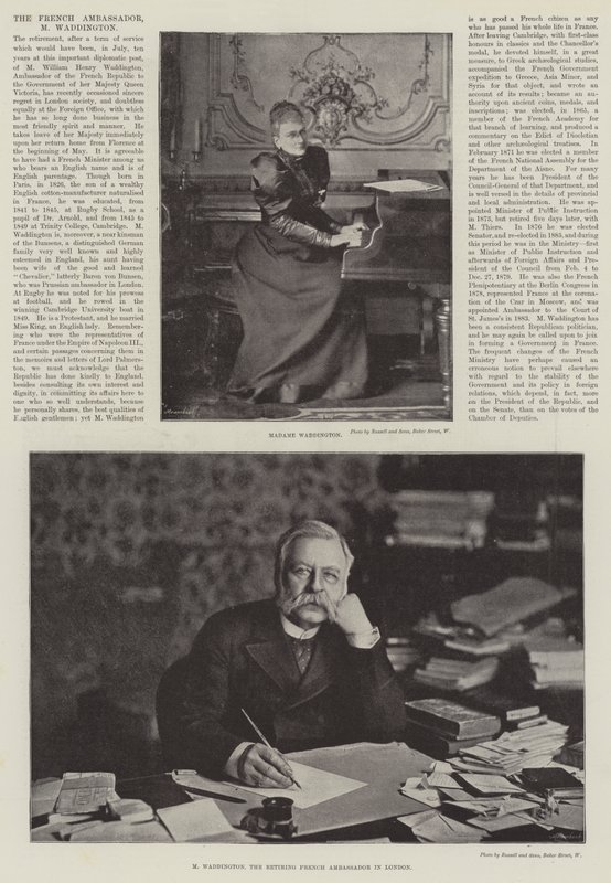 Ranskan suurlähettiläs M Waddington tekijältä English Photographer