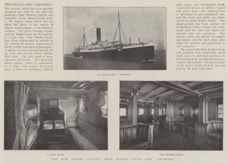 New Orient-Pacific -kaksoisruuvihöyrylaiva Orontes tekijältä English Photographer