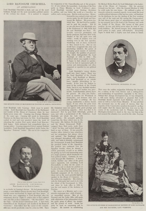 Edesmennyt Lord Randolph Churchill tekijältä English Photographer