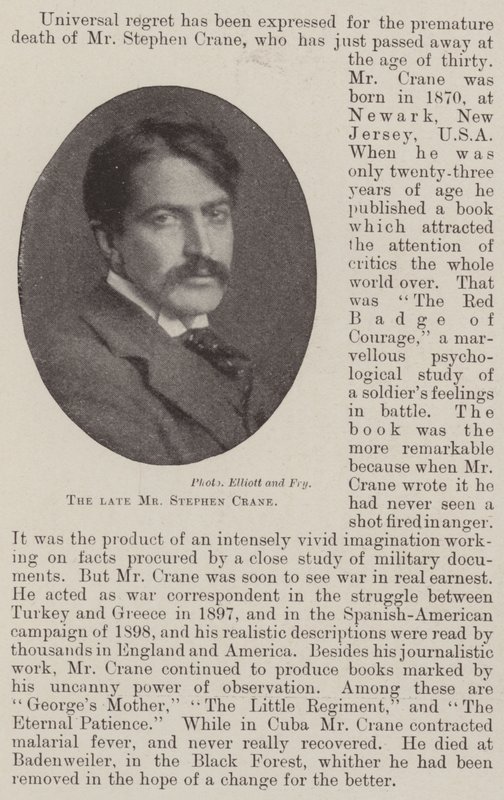 Edesmennyt Stephen Crane tekijältä English Photographer