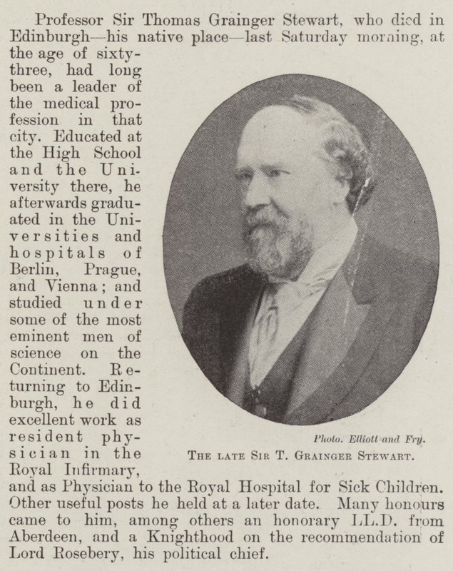Edesmennyt Sir T Grainger Stewart tekijältä English Photographer