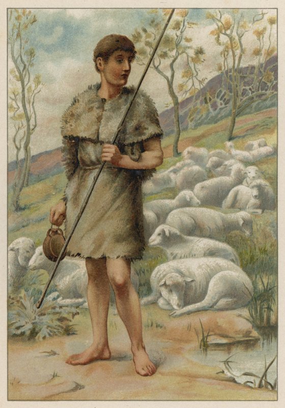 Abel ja hänen lampaansa (chromolitho) tekijältä English School