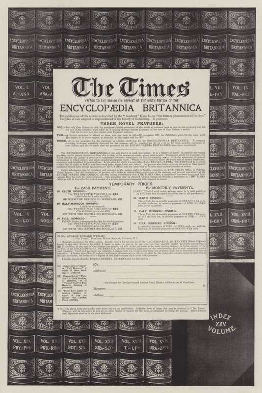 Mainos, Encyclopaedia Britannica (kaiverrus) tekijältä English School