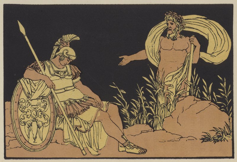 Aeneas ja Tiber (väri lito) tekijältä English School