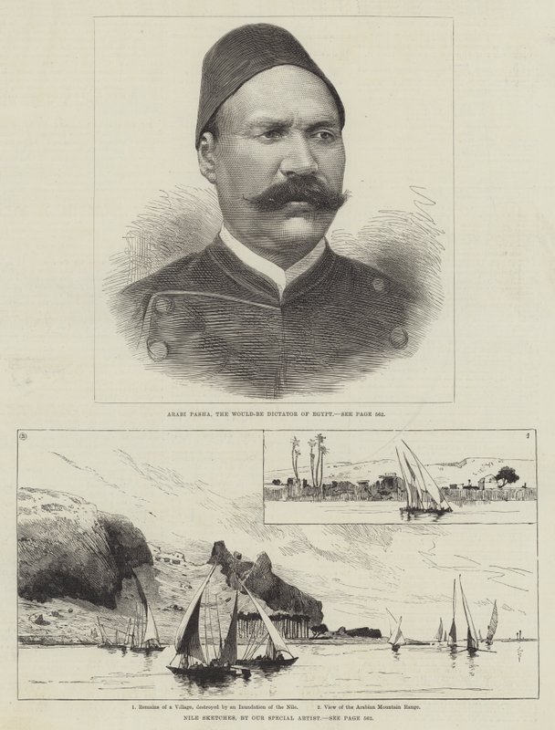 Arabi Pasha ja Egyptin luonnokset (kaiverrus) tekijältä English School