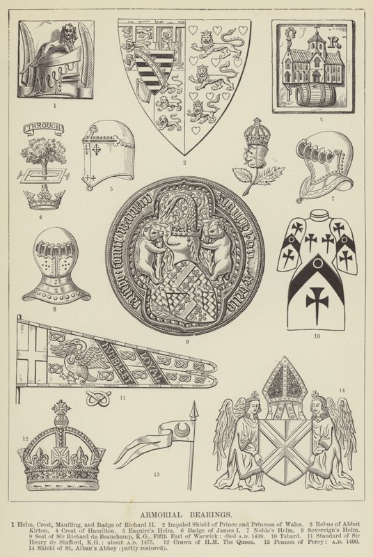 Armorial laakerit (kaiverrus) tekijältä English School