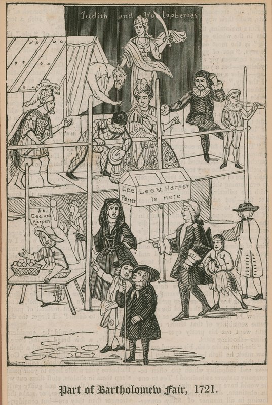 Bartolomeuksen messut, 1721; Lee ja Harpers Booth tekijältä English School
