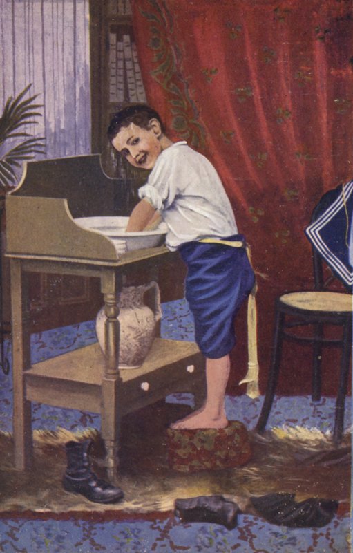 Pojan pesu (väri litho) tekijältä English School