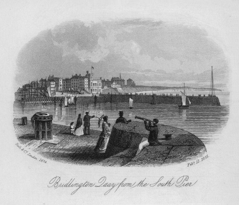 Bridlington Quay etelälaiturilta (kaiverrus) tekijältä English School