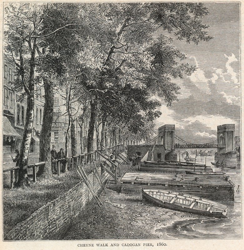 Cheyne Walk ja Cadogan Pier, 1860 tekijältä English School